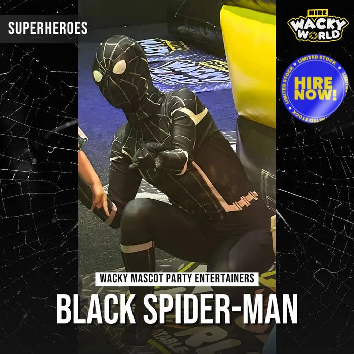 Hire Black Spider-Man Mascot Entertainer